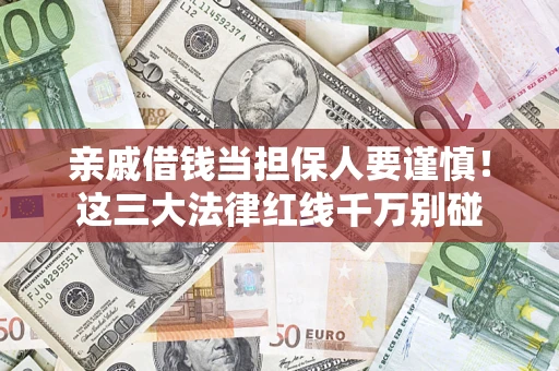 北京亲戚借钱当担保人要谨慎！这三大法律红线千万别碰