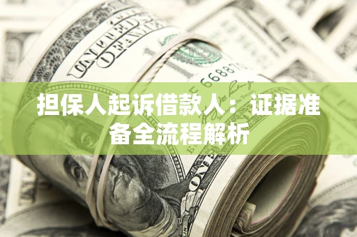 北京担保人起诉借款人：证据准备全流程解析