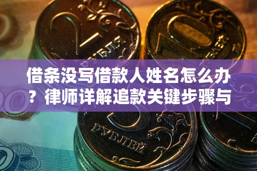 北京借条没写借款人姓名怎么办？律师详解追款关键步骤与证据链构建